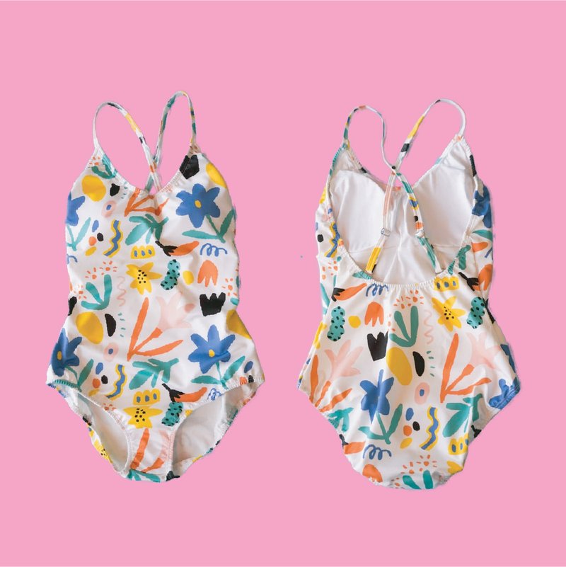 SWIMWEAR  ONE PIECE / RANDOM FLOWERS PATTERN - 其他 - 其他材质 白色