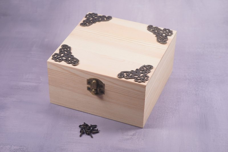 正方形原木DIY收纳盒 - 零件/散装材料/工具 - 木头 卡其色