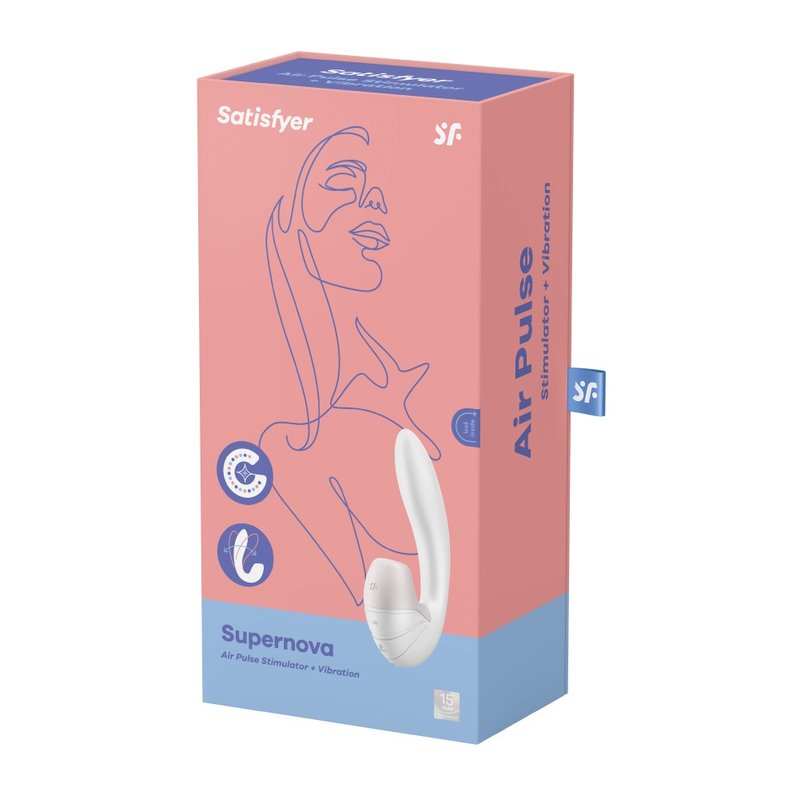 德国Satisfyer Supernova 吸吮G点按摩棒 (白) - 情趣用品 - 硅胶 