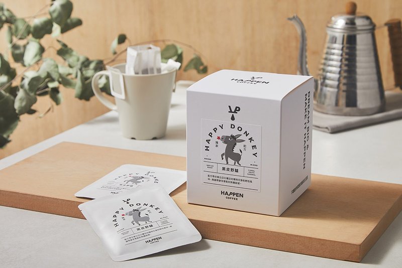 独家配方 黑皮野驴 | 中焙 | 挂耳10入盒 - 咖啡 - 新鲜食材 黑色