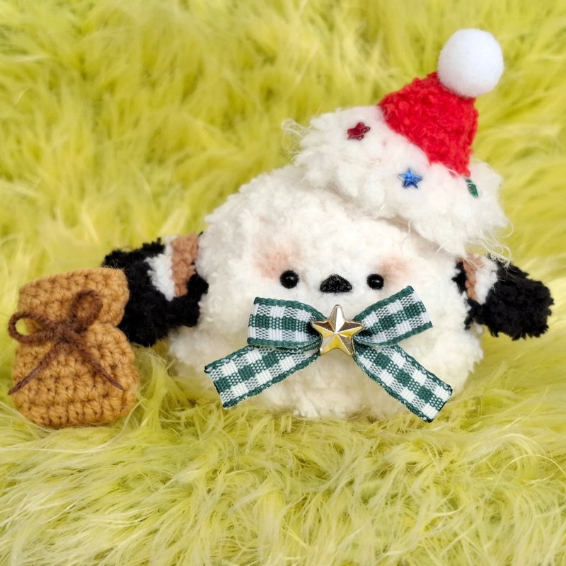 圣诞节造型山雀娃娃 红圣诞帽款 玩偶 可定制改色 交换礼物 - 玩偶/公仔 - 其他材质 红色