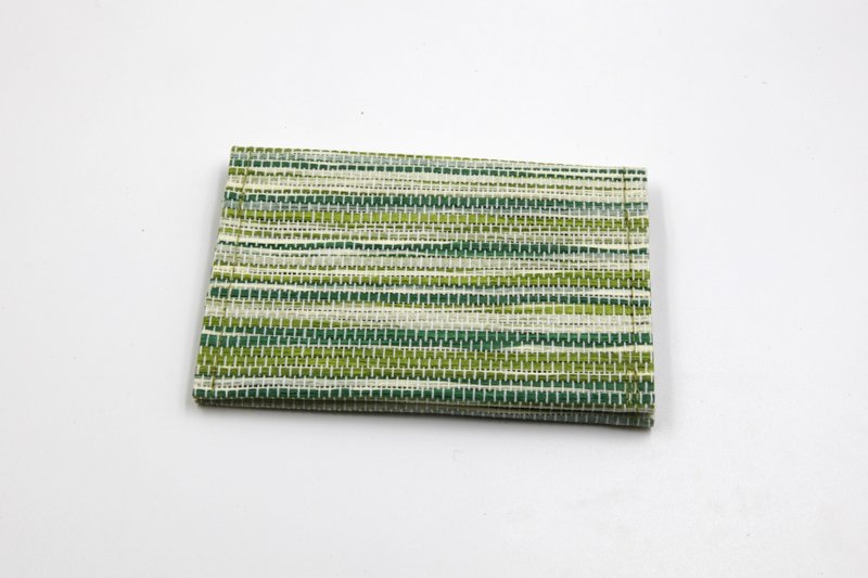 【纸布家】纸线编织 名片夹/卡片夹 波纹绿 - 名片夹/名片盒 - 纸 多色