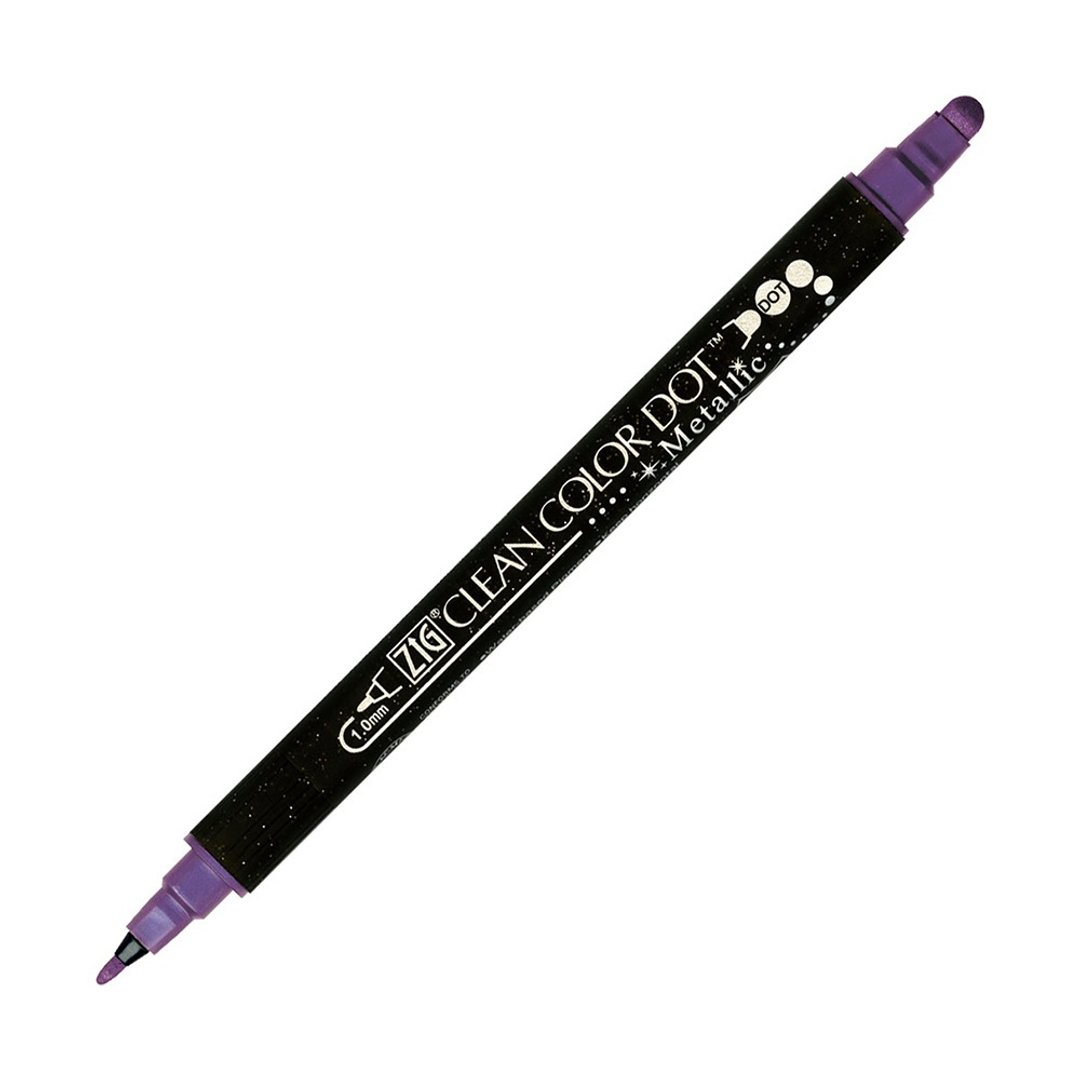 【Kuretake 日本吴竹】ZIG Clean Color Dot 点点笔 金属色 紫色 - 其他书写用品 - 塑料 紫色