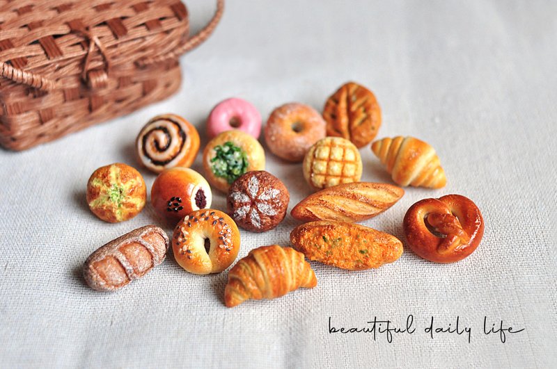 纯手工 面包小别针 / 仿真黏土 - 徽章/别针 - 粘土 