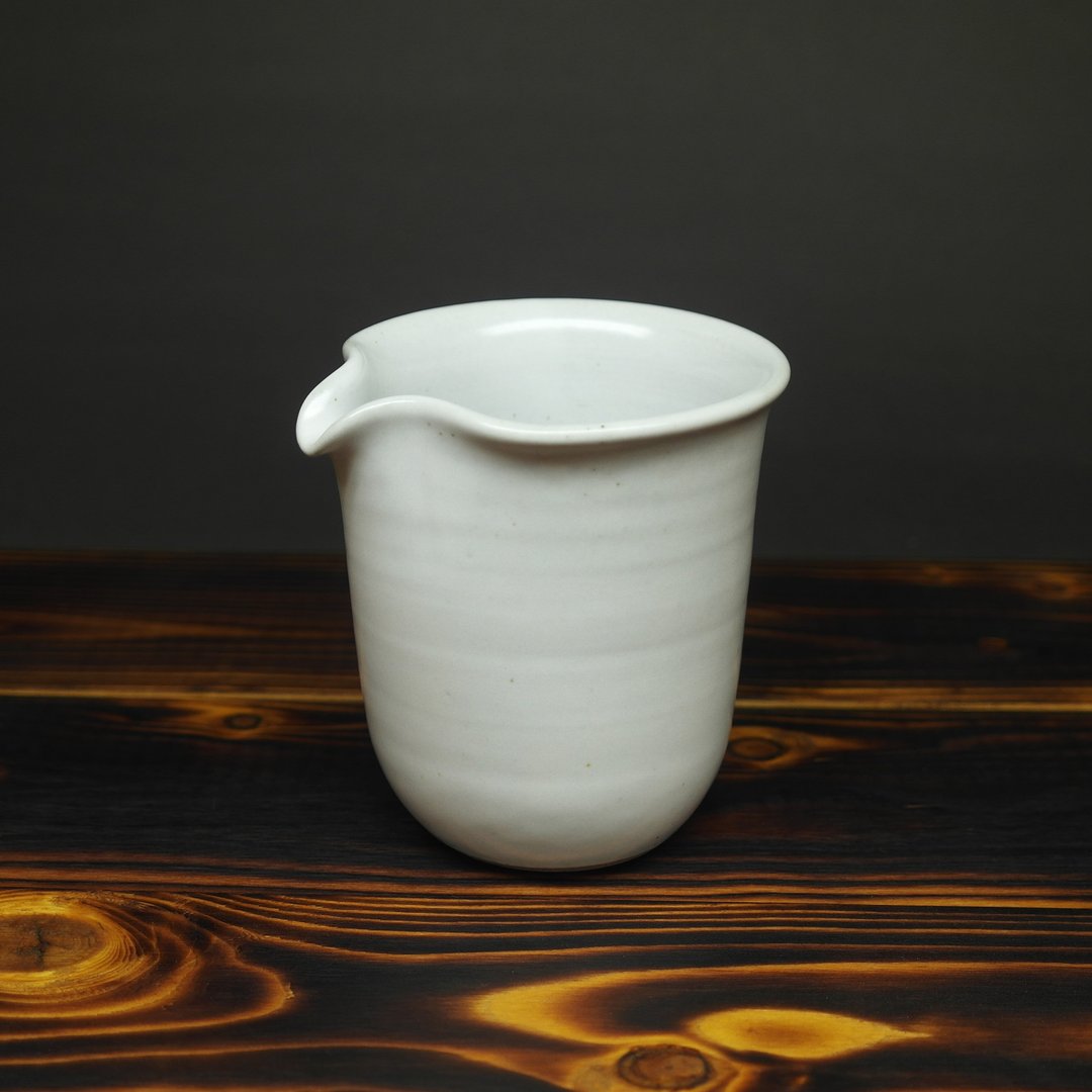 牙白茶海、公道杯、匀杯 手作陶艺 茶道具 180cc - 茶具/茶杯 - 陶 
