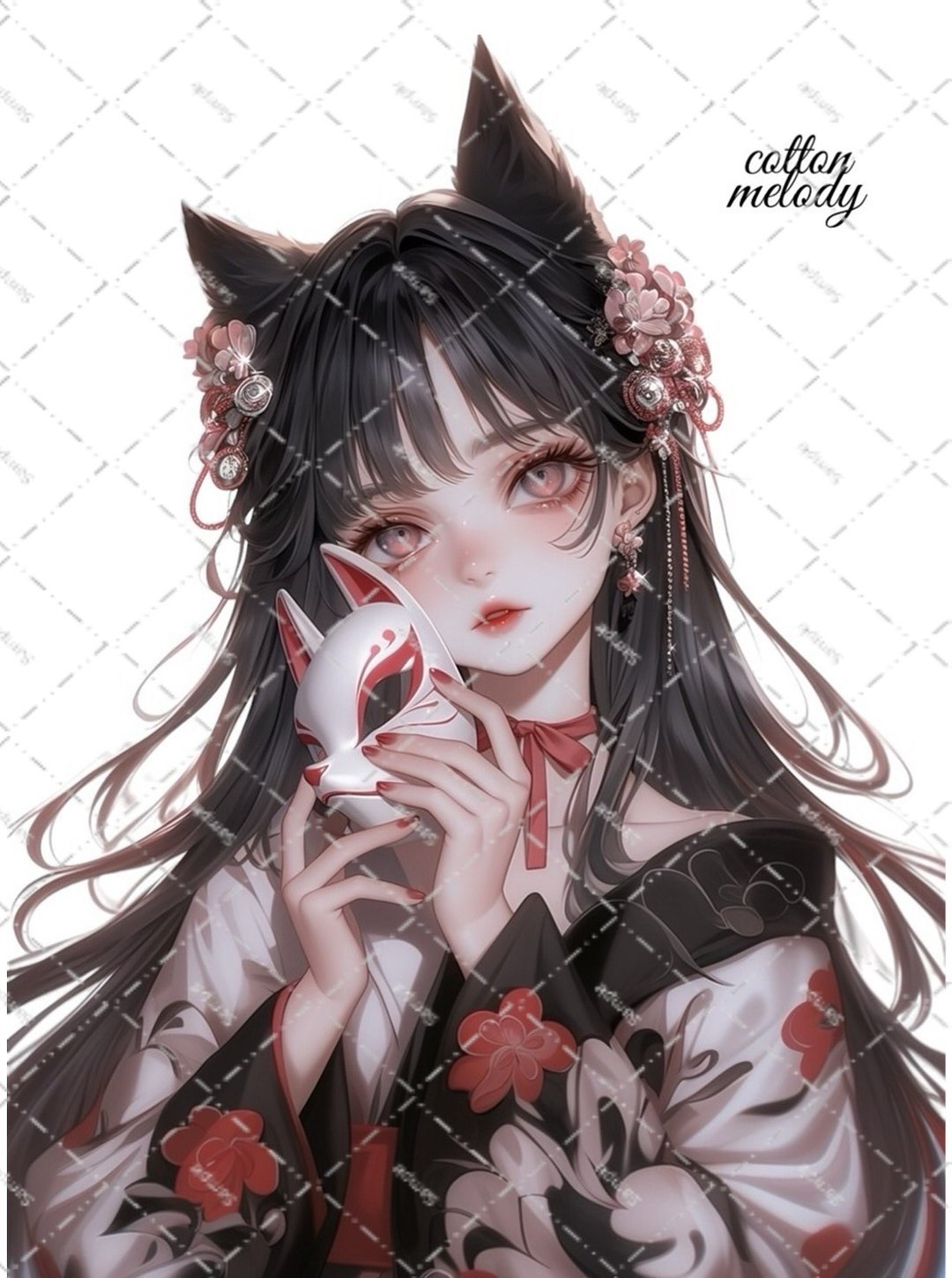 original sticker no.2145 人物贴纸 原创贴纸 原创人物贴纸 装饰贴纸 cotton melody - 贴纸 - 纸 