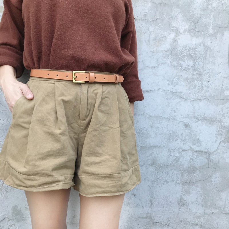 裸之纯粹 - 原色植鞣牛皮 真皮皮带 腰带 两种宽度选择 手工皮革 - 皮带/腰带 - 真皮 