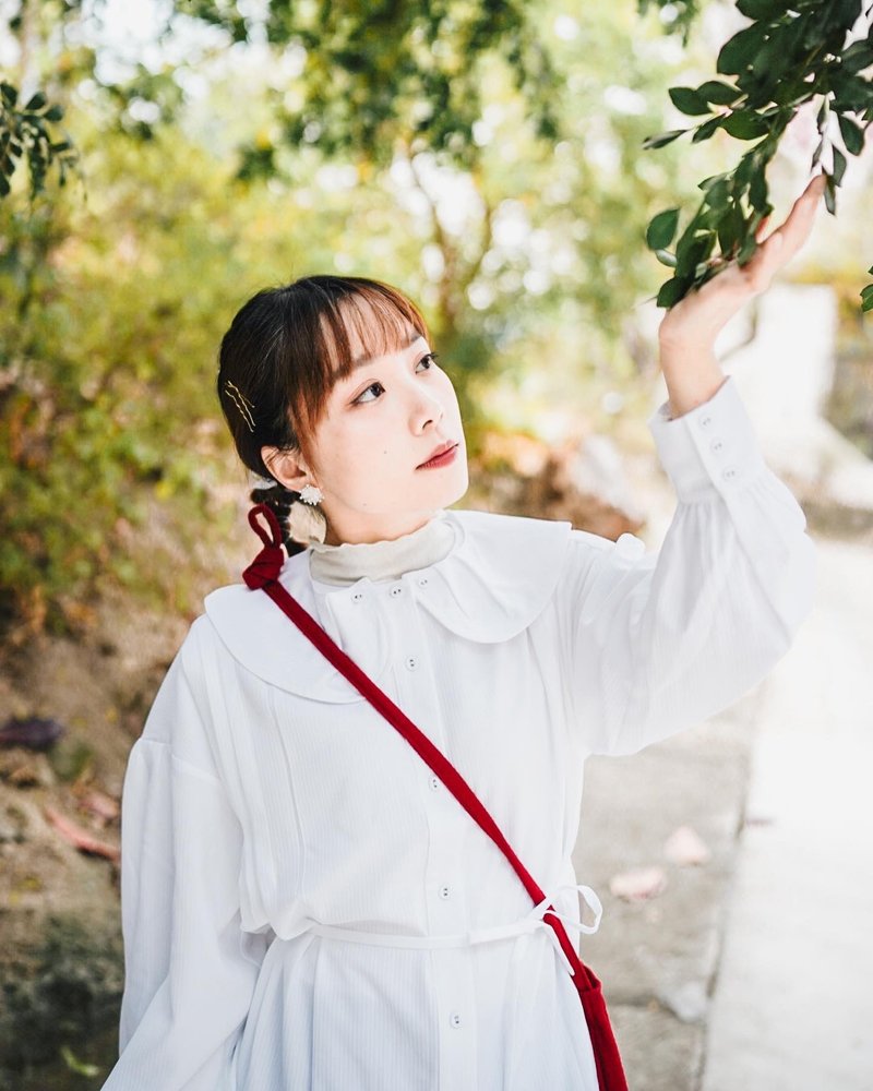 Poppy blouse 可拆式假领子衬衫 - 女装衬衫 - 棉．麻 白色