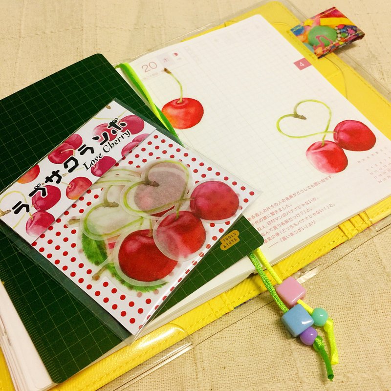 LOVE CHERRY ラブサクランボ 和纸贴纸包 和纸シールパック - 贴纸 - 纸 