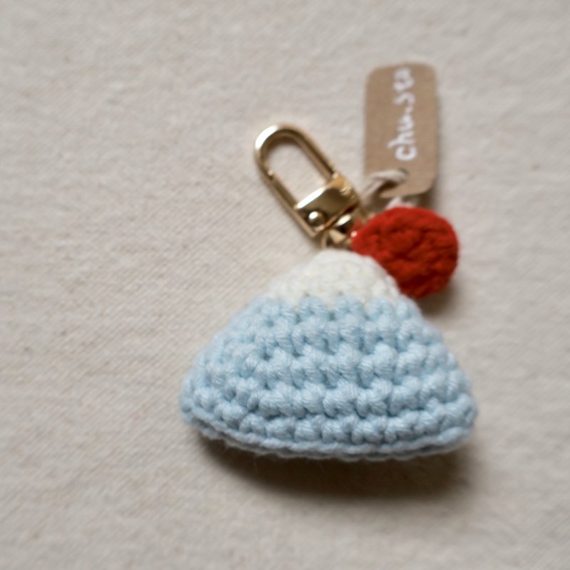 带着走的富士山系列 -02 宝宝蓝色系 质感吊饰 钥匙圈 包包挂饰 - 吊饰 - 棉．麻 蓝色