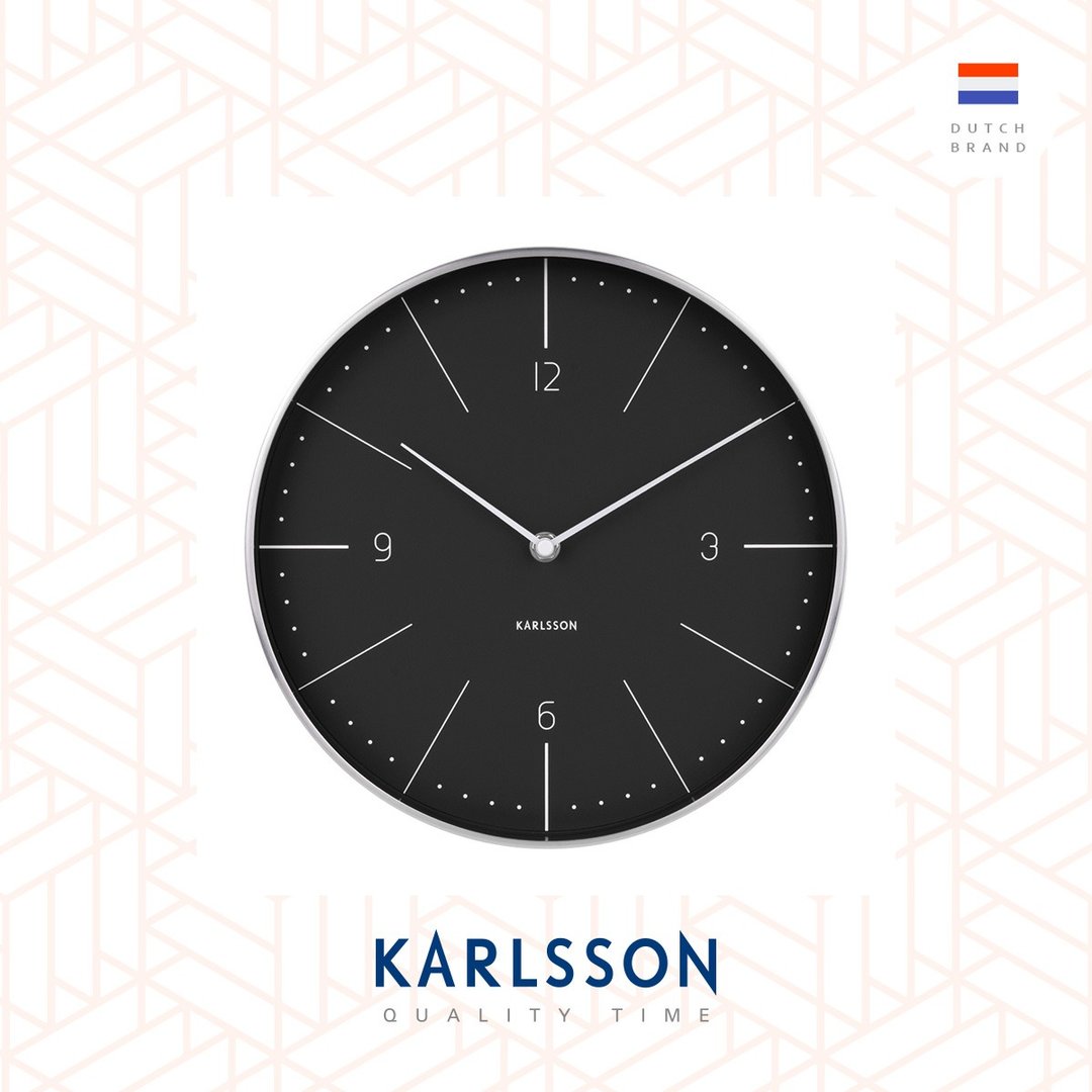 荷兰Karlsson Wall clock Normann numbers black - 时钟/闹钟 - 其他金属 黑色