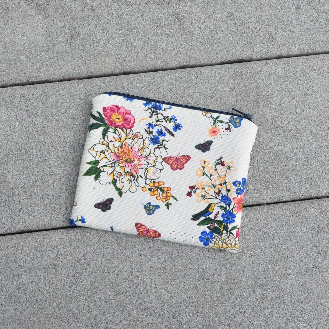 我的花园小收纳包/化妆包/拉链包/储物包 手作 帆布 方便 - 化妆包/杂物包 - 棉 多色