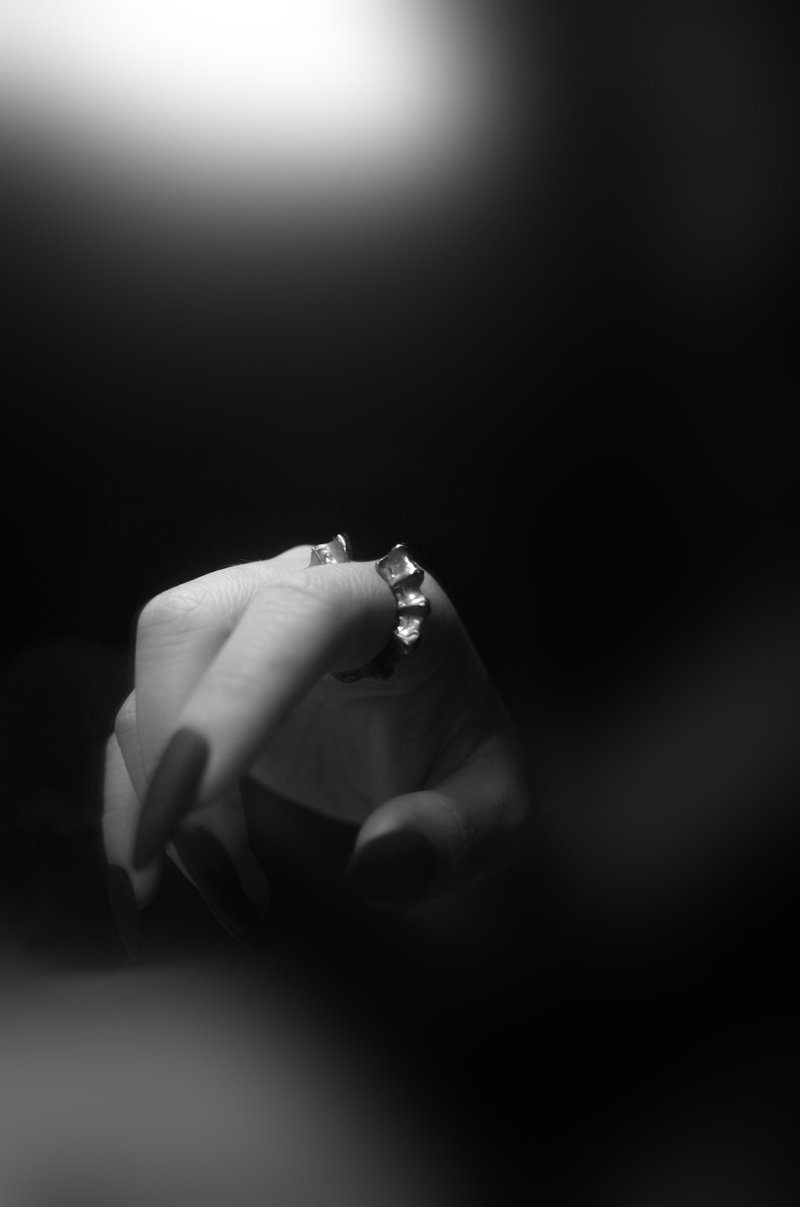 鱼骨戒 fish bone ring - 戒指 - 纯银 银色