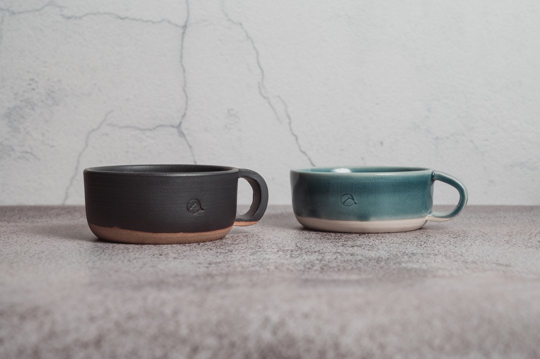 职人手工美学 l 慢 杯 11cm - 花瓶/陶器 - 陶 蓝色