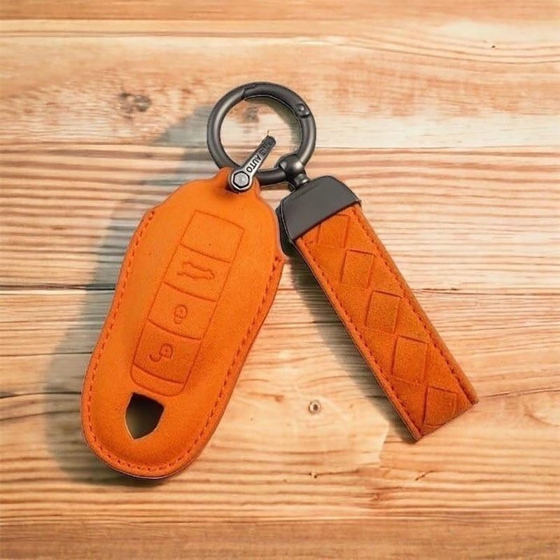 PORSCHE 991 911 718 GTS Macan Cayenne 保时捷 钥匙皮套 钥匙圈 - 钥匙链/钥匙包 - 真皮 