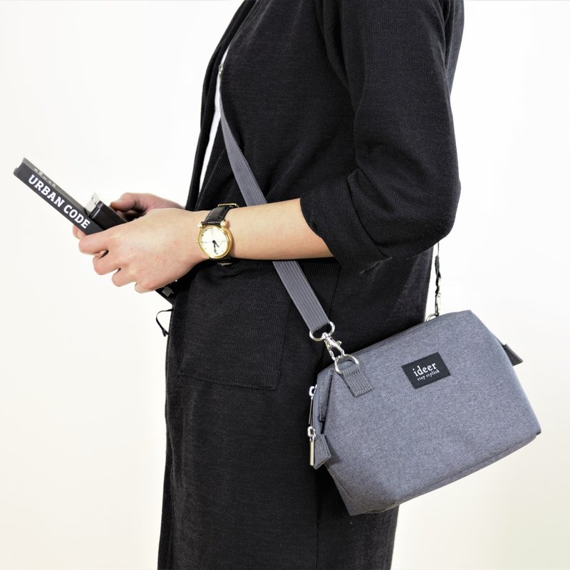 CARO简约灰色侧背包中包两用微单相机包 - 相机包/相机袋 - 其他材质 灰色