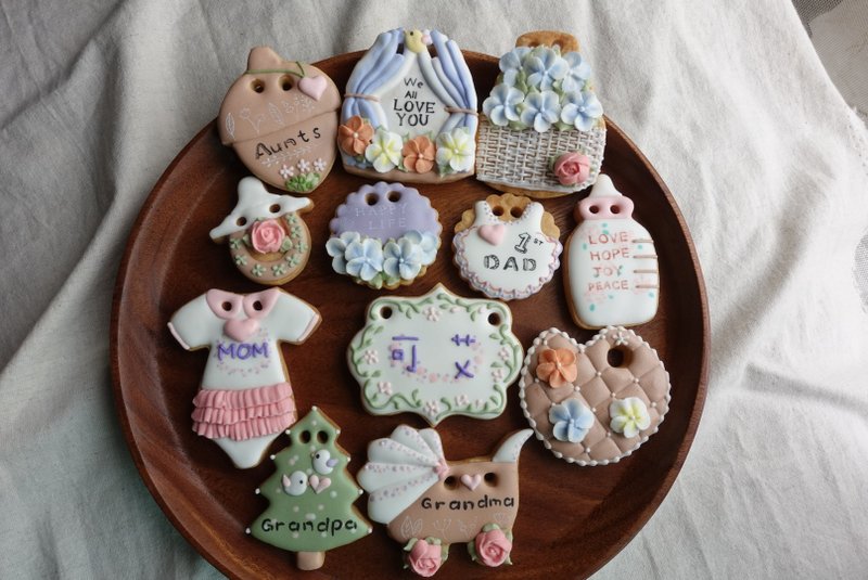 定制收涎 | 乡村宝宝收涎组12片组 - 满月礼盒 - 新鲜食材 多色