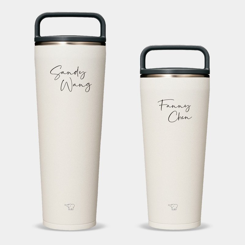 【定制化礼物】720 / 890ml 象印吊环随行杯 可客化文字 PU001 - 保温瓶/保温杯 - 不锈钢 白色