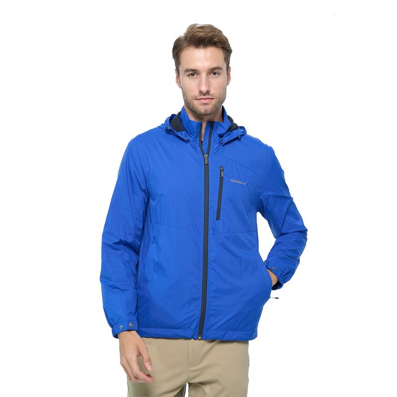 【Wildland 荒野】轻量天鹅绒防风保暖外套 男 海军蓝0B02942-127 - 男装外套 - 尼龙 蓝色