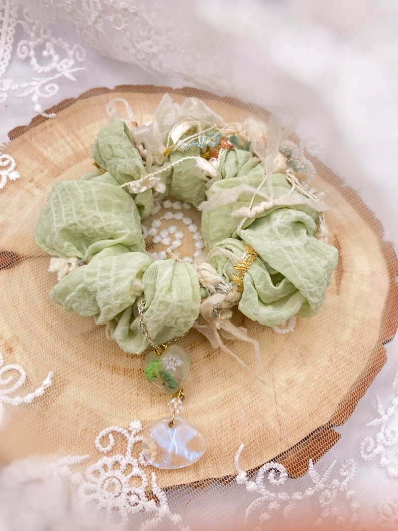 温柔夏语系列 大肠发圈 滴胶吊坠款  |植椛。饰 小众设计品牌 - 发饰 - 其他材质 绿色