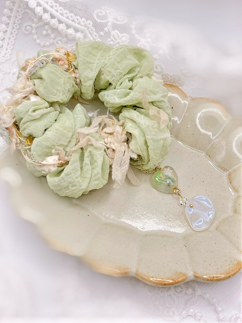 温柔夏语系列 大肠发圈 滴胶吊坠款  |植椛。饰 小众设计品牌 - 发饰 - 其他材质 绿色