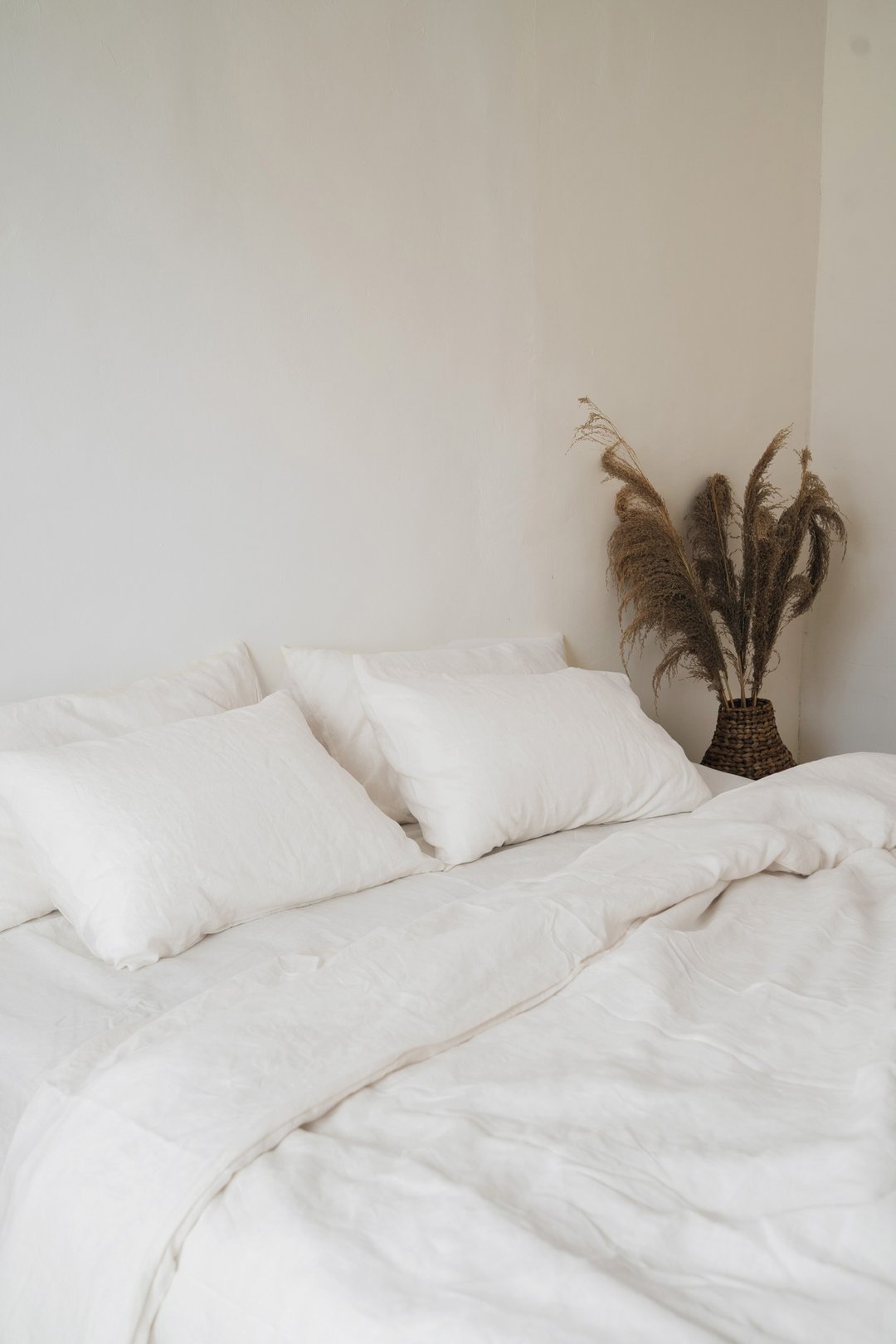 White linen duvet cover / Softened linen / Comforter cover / Quilt cover - 寝具 - 亚麻 白色