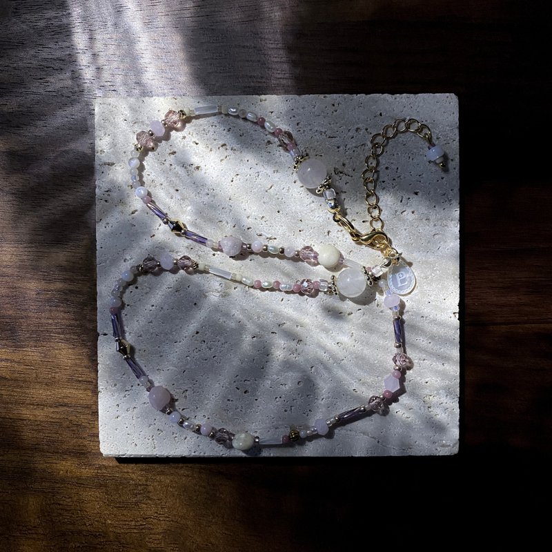 Atelier Pluton实验序号 | PL276 - 项链 - 玻璃 粉红色