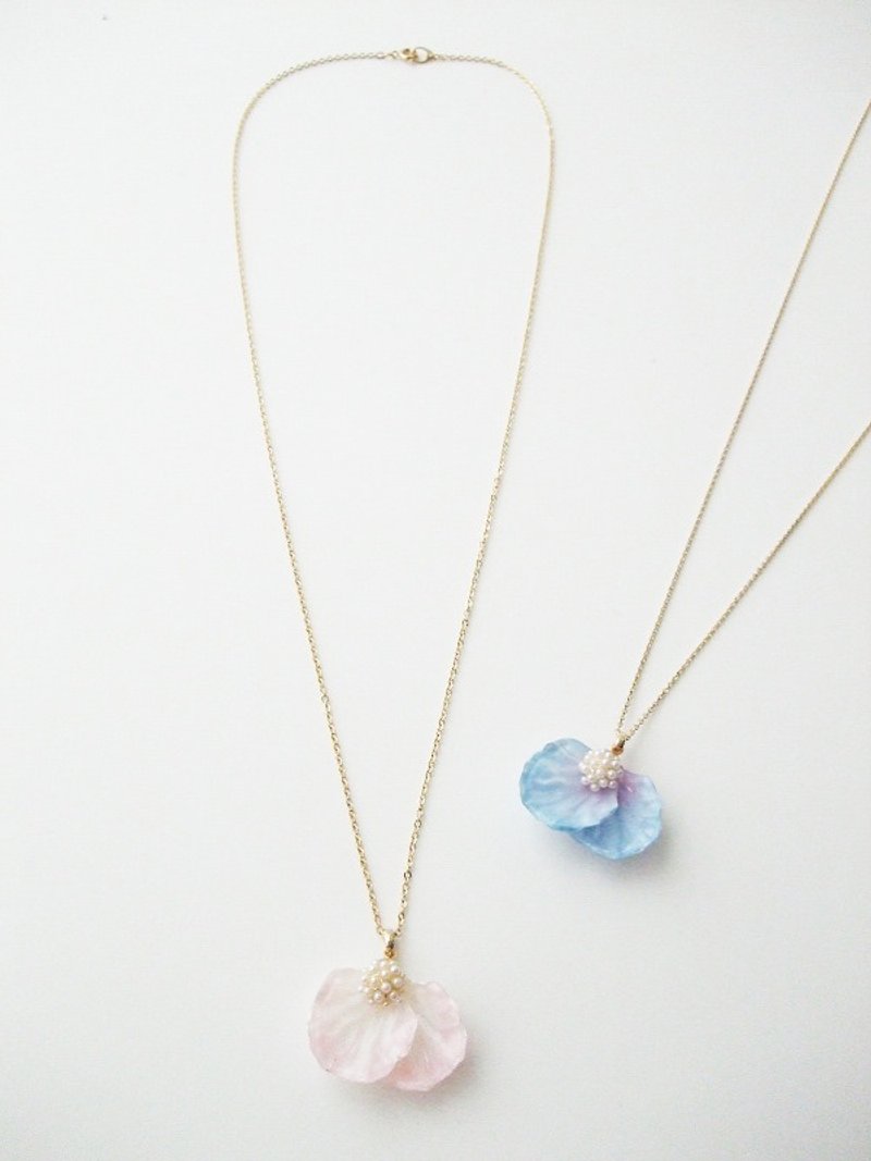 Flower Necklace - 项链 - 压克力 粉红色
