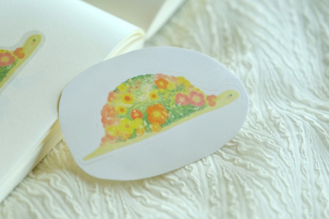 透明贴纸 - 食花的蛇 / 3入 - 贴纸 - 纸 