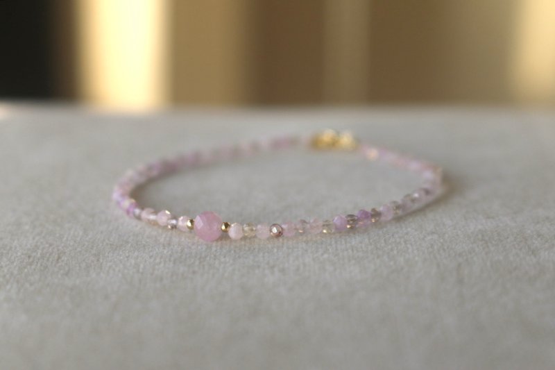 手链 紫幽灵 紫锂辉石 - 关心 - - 手链/手环 - 宝石 紫色