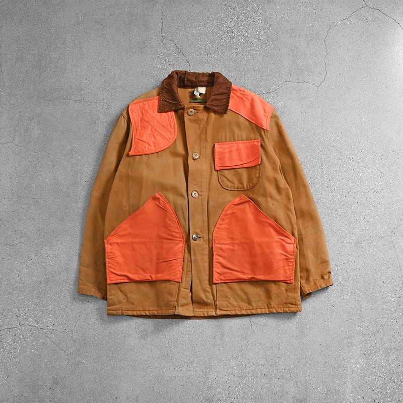 Vintage 猎装外套 / 猎装、工装、猎装背心、古着外套、古着工装 - 男装外套 - 其他材质 咖啡色