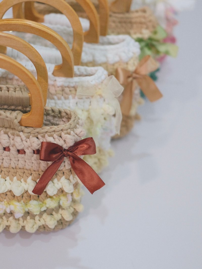 法式午后编织托特包 - 手提包/手提袋 - 其他材质 