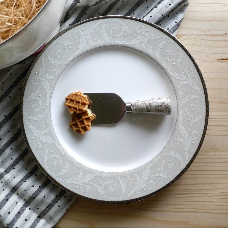 Nocturne Platinum夜曲骨瓷平盘(23cm) - 盘子/餐盘/盘架 - 瓷 白色