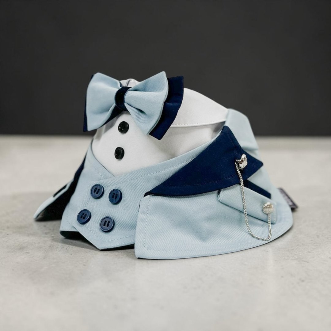 Kingsway (3-Light Sky Blue) | Pet Neckwear - 衣/帽 - 棉．麻 蓝色