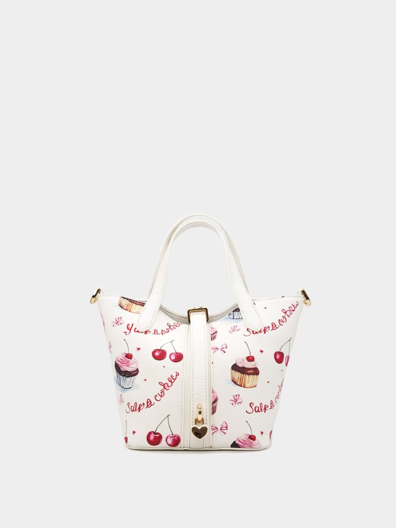 法式Patisserie 手提水桶包 - 手提包/手提袋 - 其他材质 白色