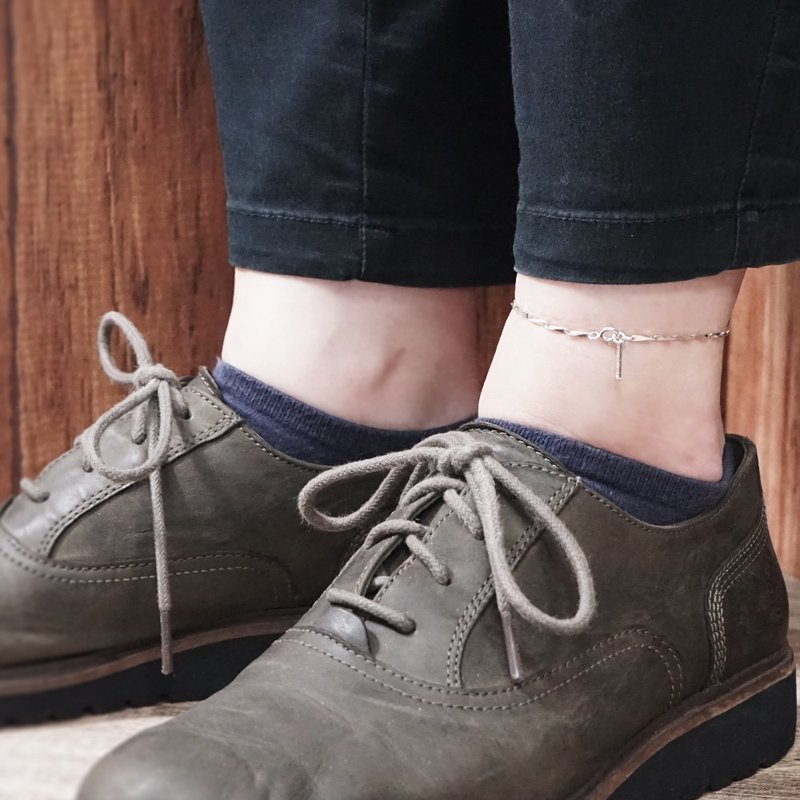 纯银 箭羽脚链 银白款设计 脚踝链 刻字订制 男女皆宜 小瓜子链 - 脚链/脚环 - 纯银 银色