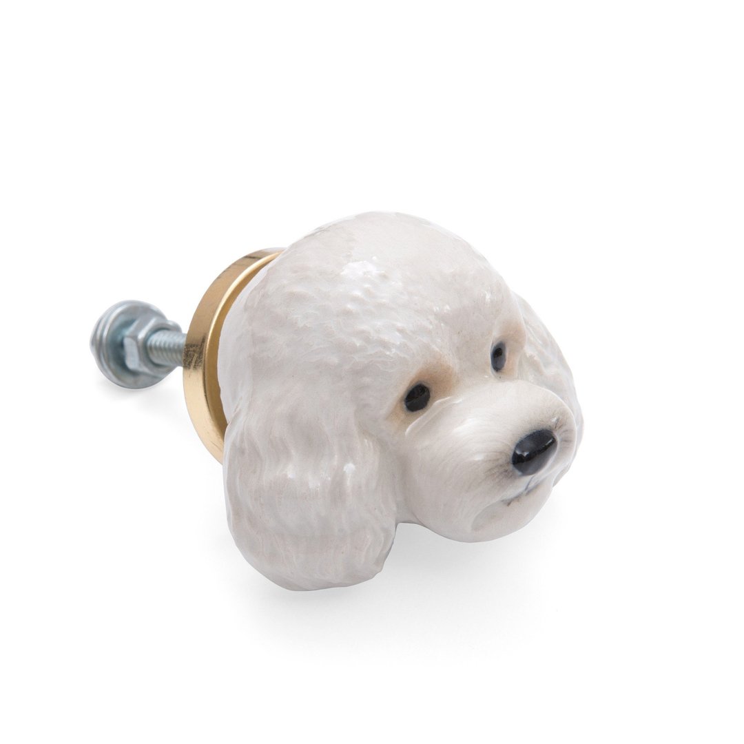 AndMary 门把-贵宾犬 礼盒装 White Poodle Doorknob - 其他 - 瓷 白色