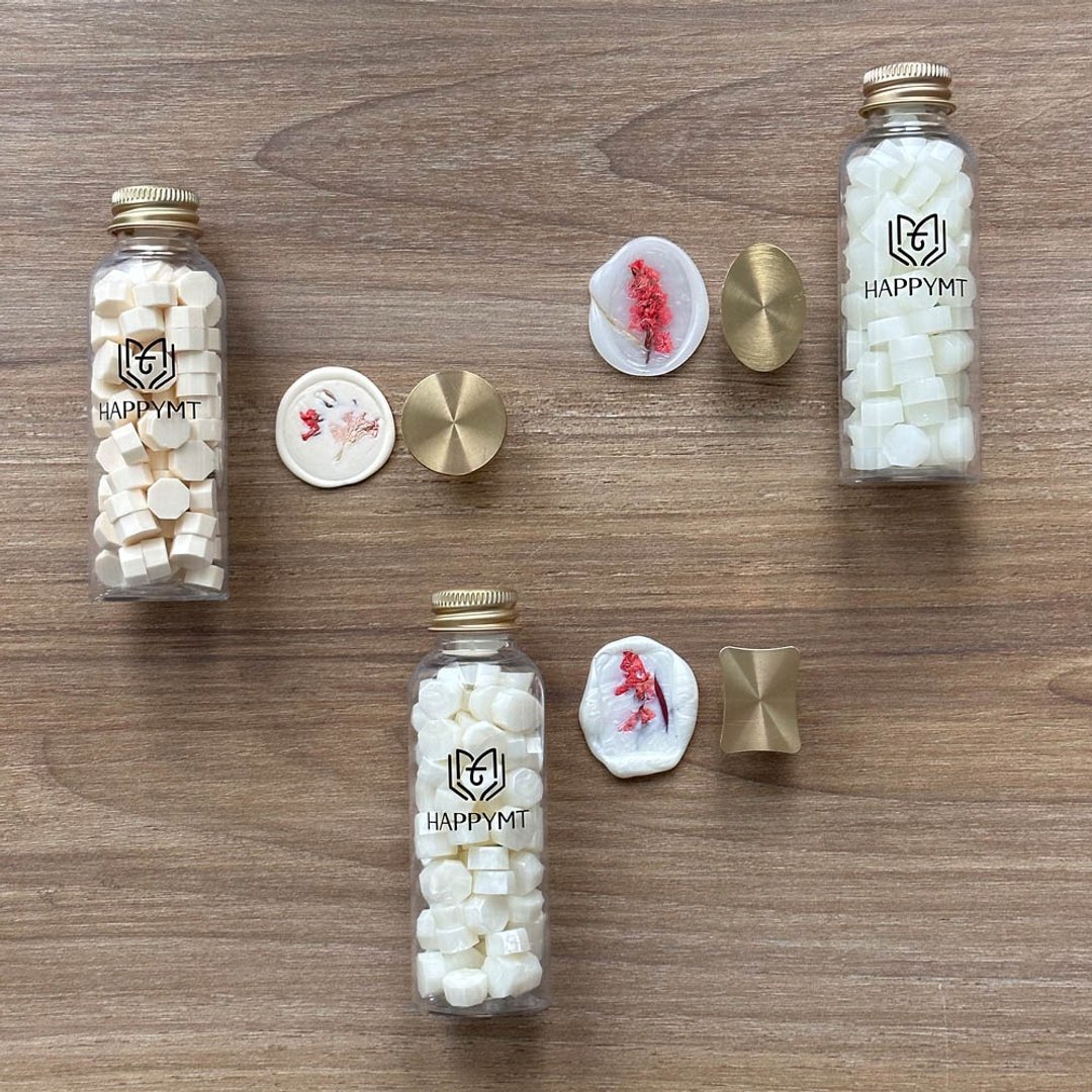 火漆封蜡蜡粒大罐装--纯色系 - 蜡烛/香氛/手工皂 - 蜡 白色