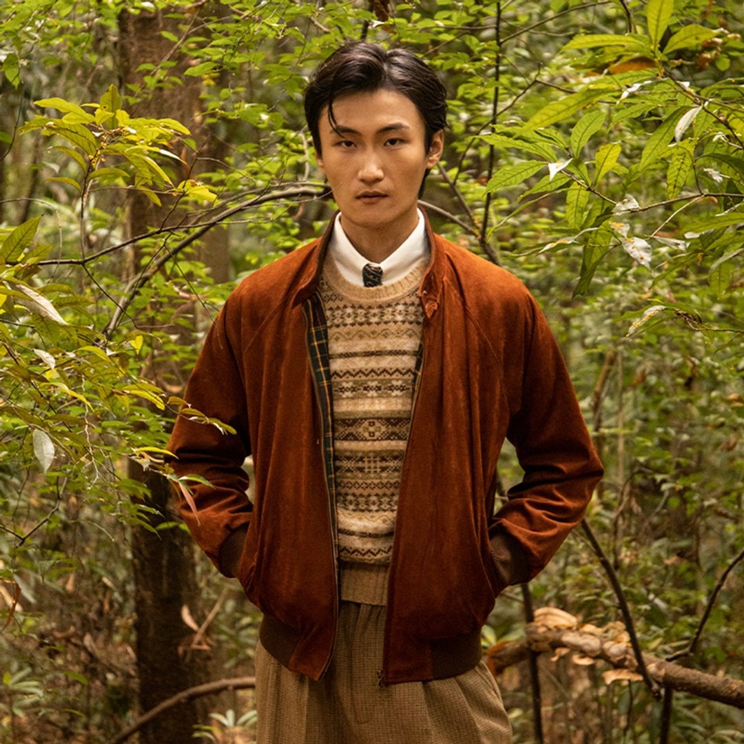 SOARIN英伦复古鹿皮绒外套(24310J85) - 男装外套 - 棉 咖啡色