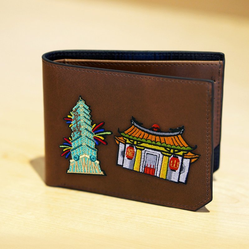 刺绣贴 | 台北景点-龙山寺 台北101 | 文艺轻黏 - 贴纸 - 绣线 多色