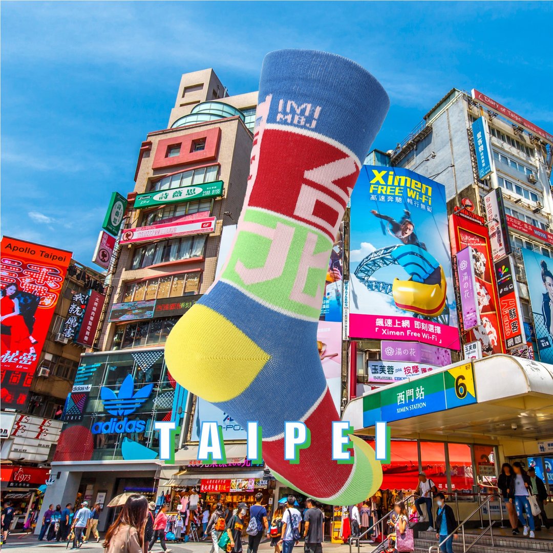 台北城市袜 压力3/4袜 - 袜子 - 棉 多色