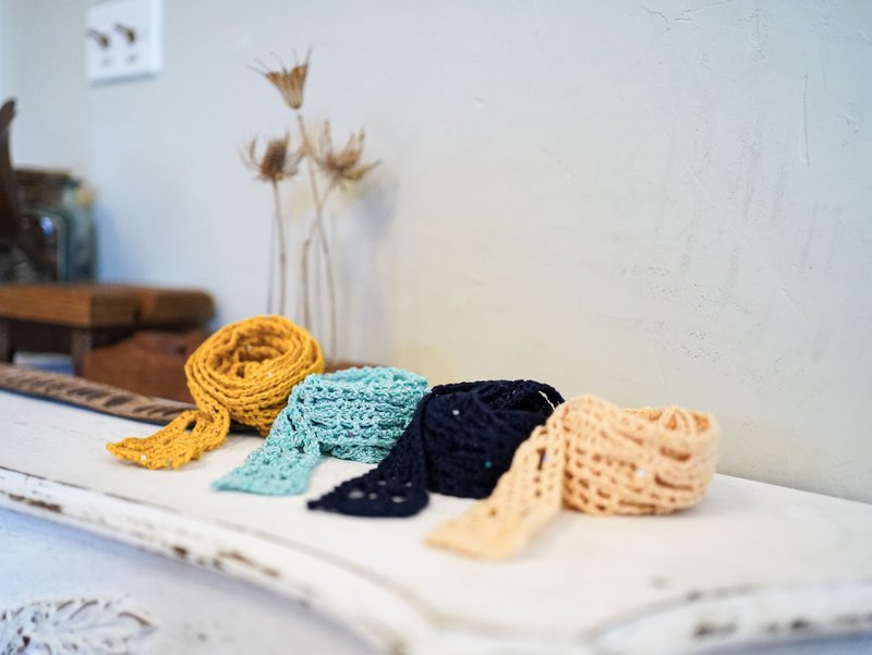 手作-编织围巾-脖围-领巾-钩针款 - 围巾/披肩 - 棉．麻 