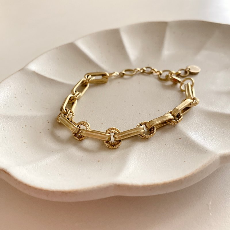 时光 -黄铜手链 - 手链/手环 - 铜/黄铜 金色