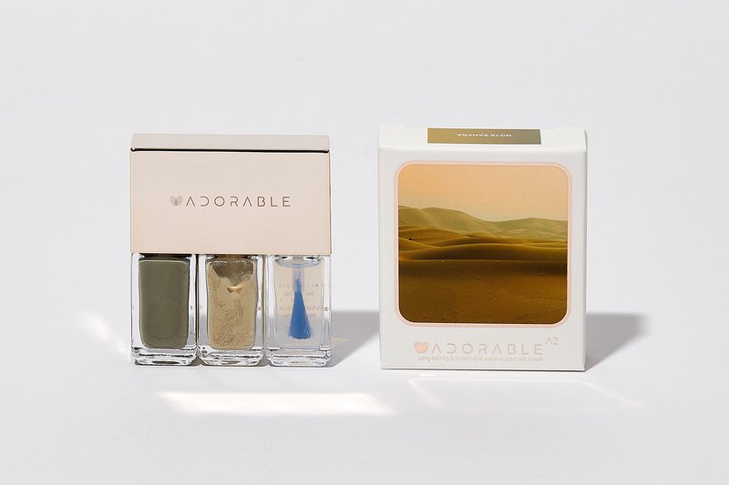 ADORABLE持久透气水性指甲油-巧遇撒哈拉绿洲的文青 Sahara - 指甲油/指甲贴 - 玻璃 卡其色