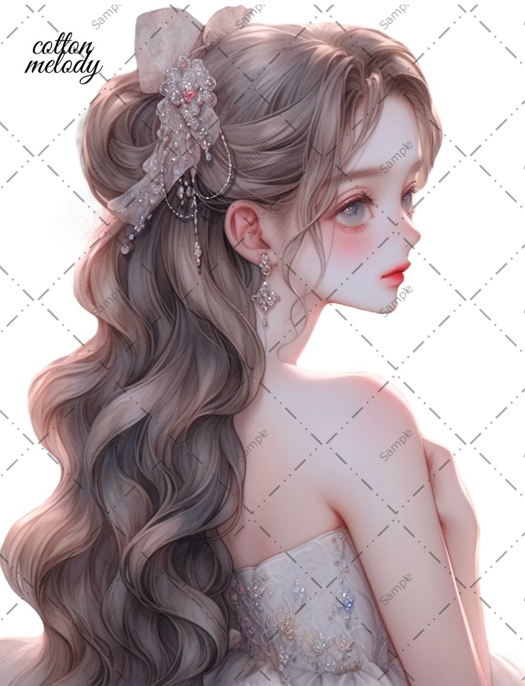 original sticker no.605A 人物贴纸 原创贴纸 人物贴纸 女孩贴纸 原创人物贴纸 - 贴纸 - 纸 