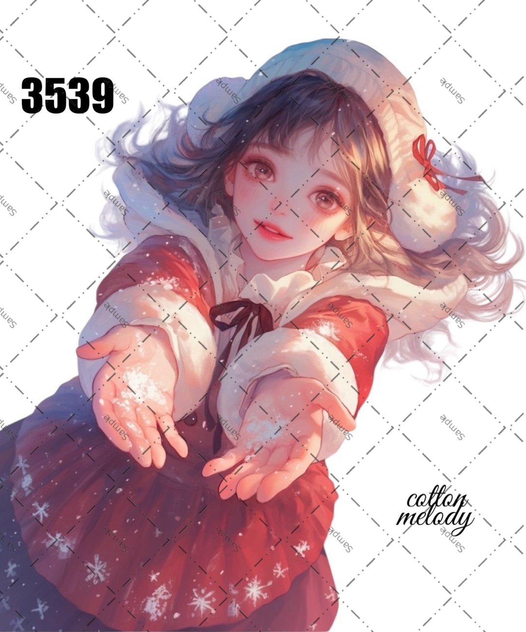 original sticker no.3539 人物贴纸 原创贴纸 原创人物贴纸 装饰贴纸 cotton melody - 贴纸 - 纸 