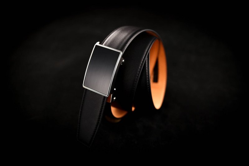 SUPERIOR 自动扣 - 纳帕牛皮皮带 3.4cm - 皮带/腰带 - 真皮 黑色