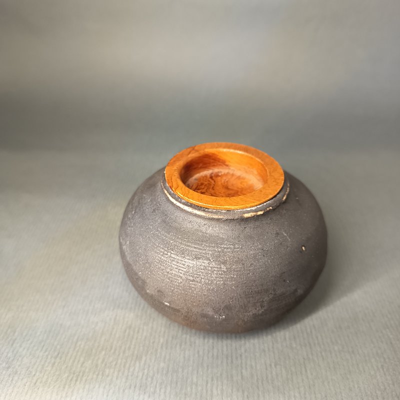 古朴禅意小茶罐茶仓日仓茶席上的道具花器香罐 - 茶具/茶杯 - 陶 多色