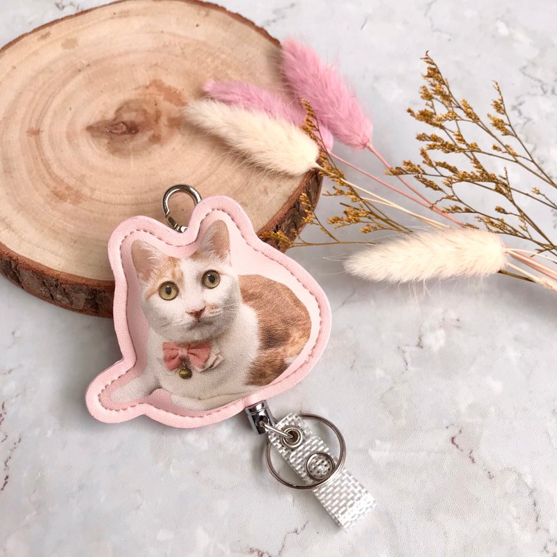 定制化 |  皮革 伸缩扣/护理师夹/识别证夹/钥匙圈 - 挂绳/吊绳 - 人造皮革 多色