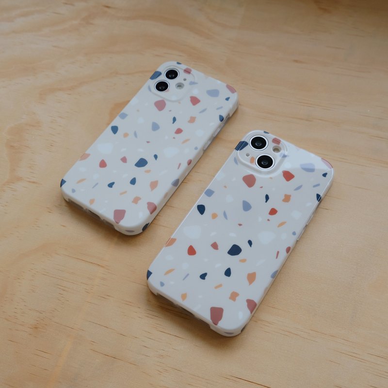水磨石-防摔方块壳 手机壳 iphone12 13 - 手机壳/手机套 - 塑料 卡其色